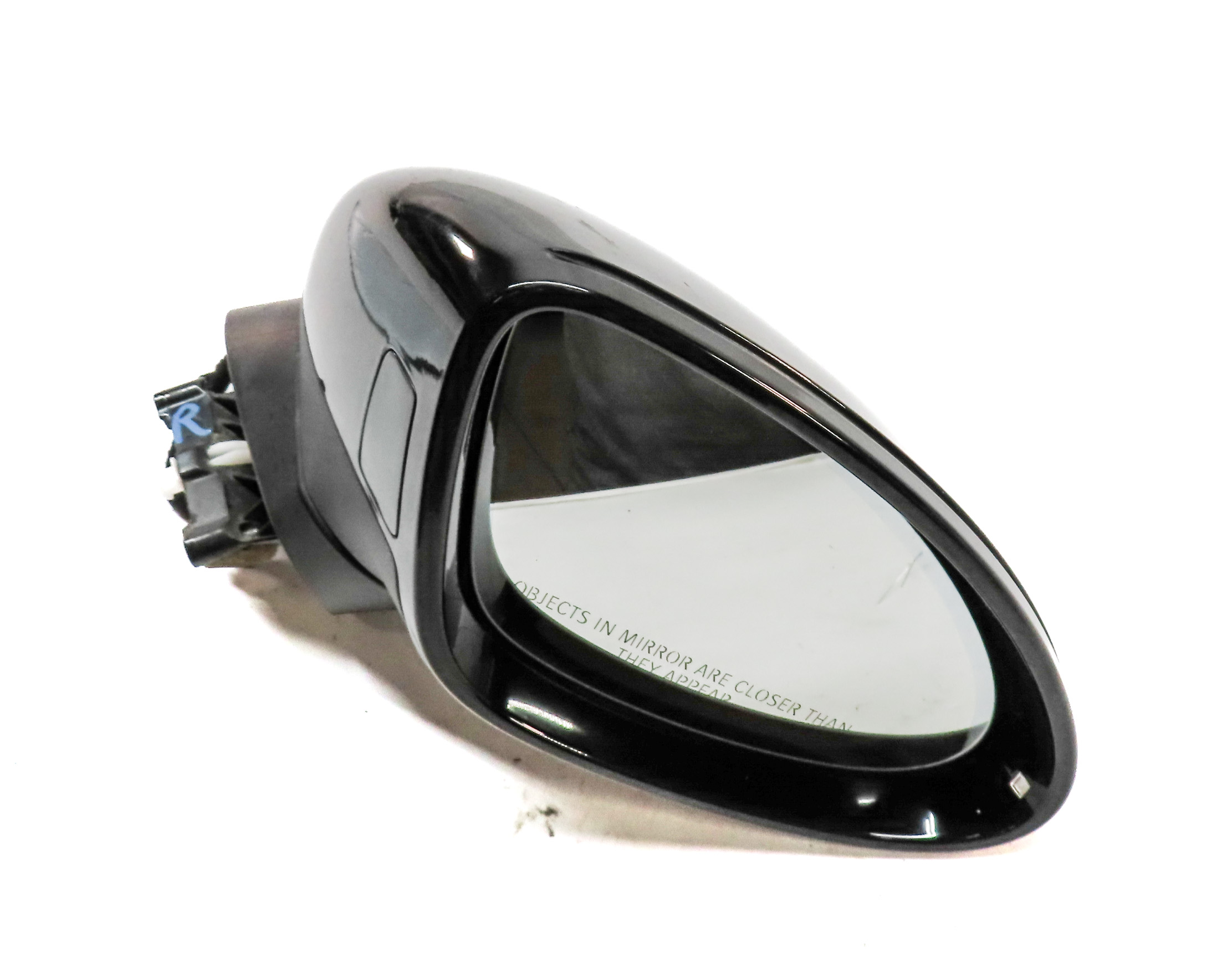 15-18 PORSCHE CAYENNE (958) RIGHT BLIND SPOT P-FOLD AUTODIM DOOR MIRROR (Black) — exact item pictured